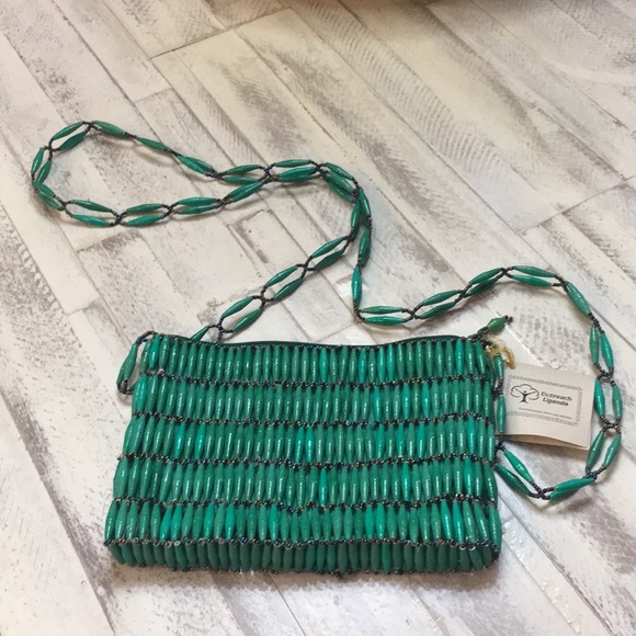 Outreach UGANDA Handbags - NWT PRETTY GREEN SHOULDER BAG!